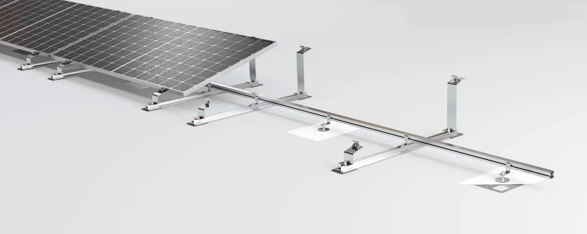Konstrukcja klejona na papę/membranę wsporniki moduł pow 2100mm