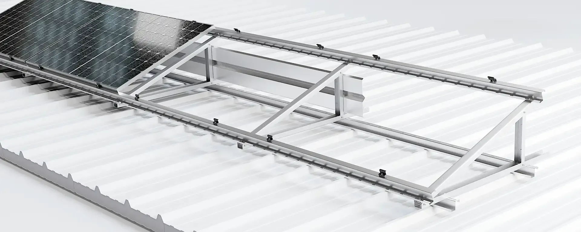 Konstrukcja na szynach bifacial trójkąt magnelis południe 15-20st