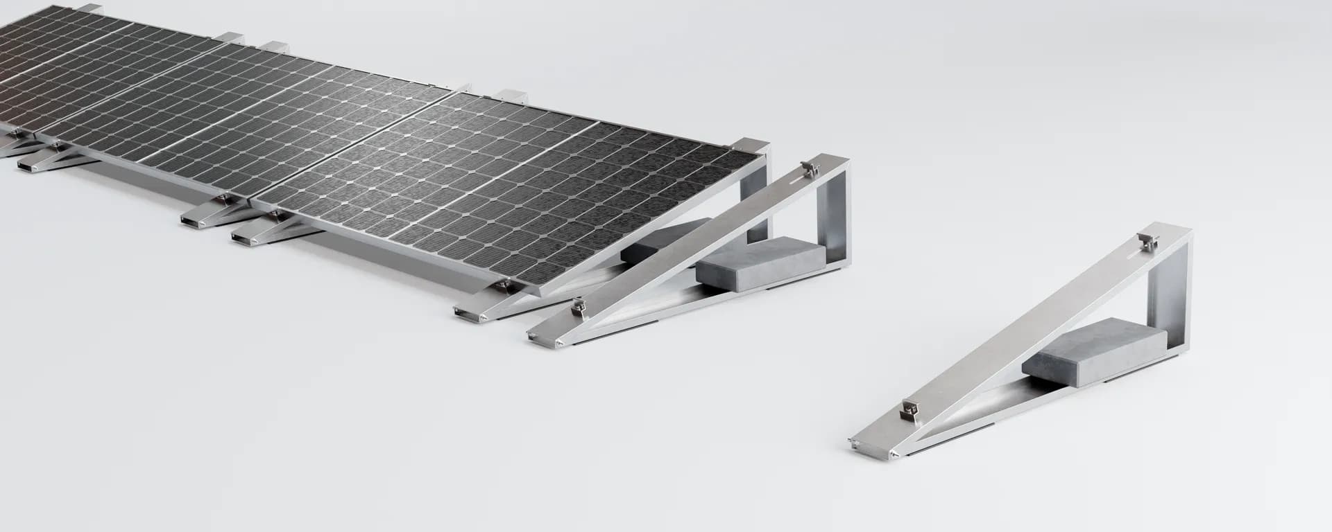 Konstrukcja balastowa trójkąt magnelis szeroki moduł pow 2100mm
