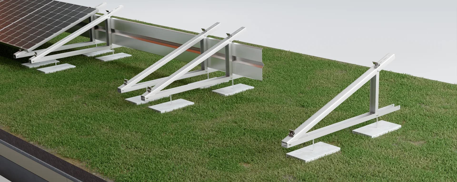Konstrukcja trójkąt magnelis południe 15-20st moduł pow 2100mm