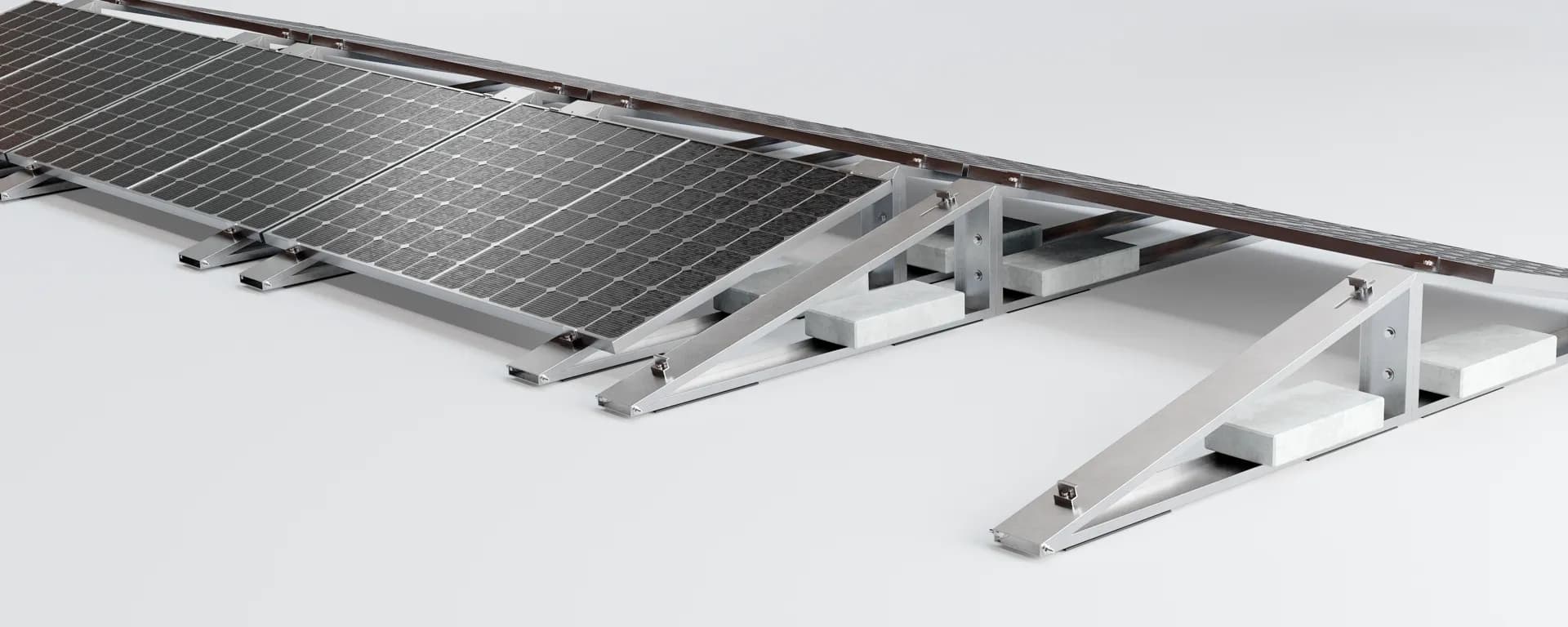 Konstrukcja balastowa wsch-zach trójkąt magnelis szeroki moduł pow 2100mm