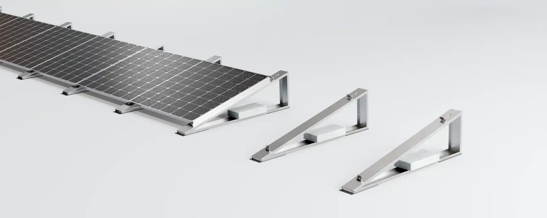 Konstrukcja balastowa trójpodporowa trójkąt magnelis szeroki moduł pow 2100mm