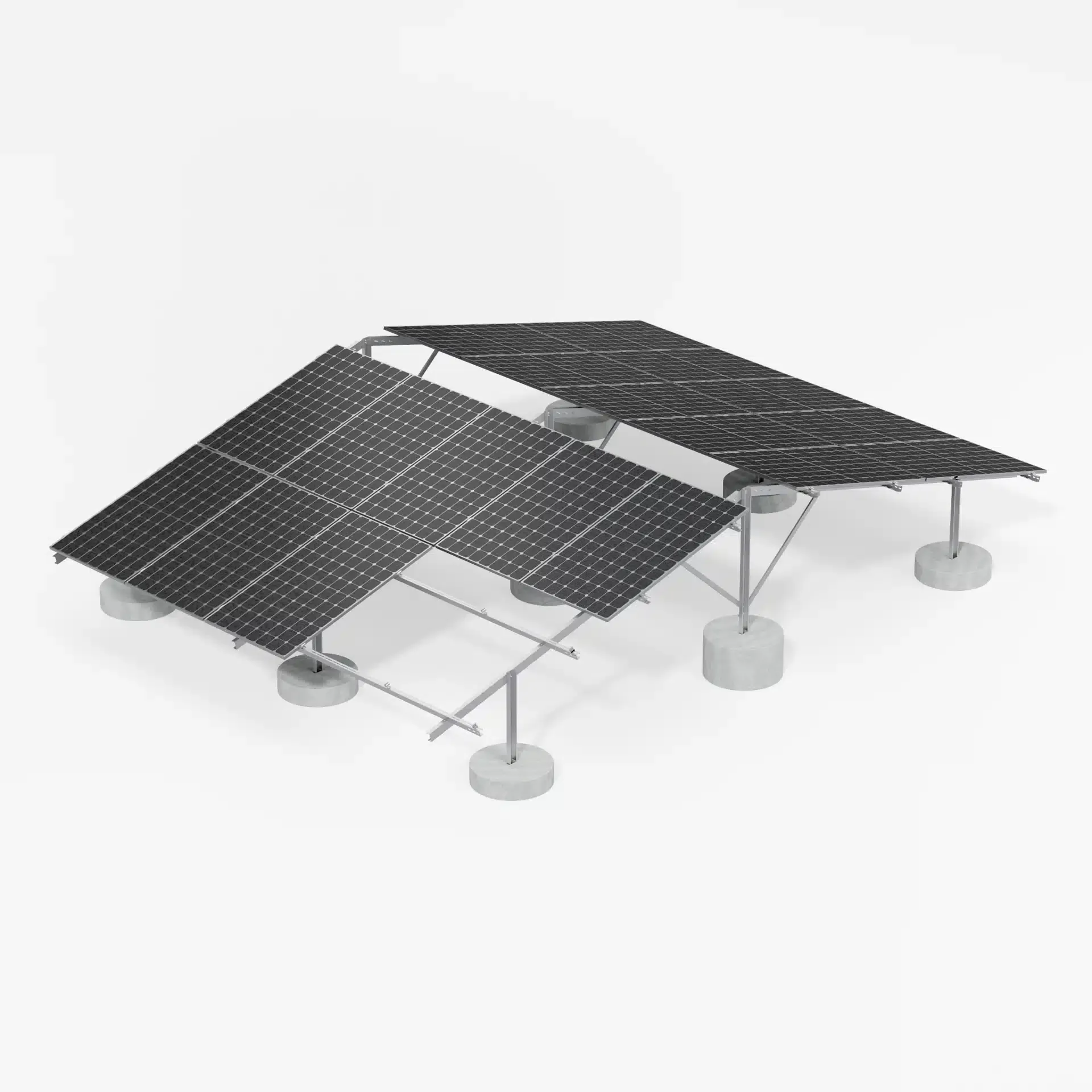 Stal/magnelis 2 panele pionowo wschód-zachód na blokach