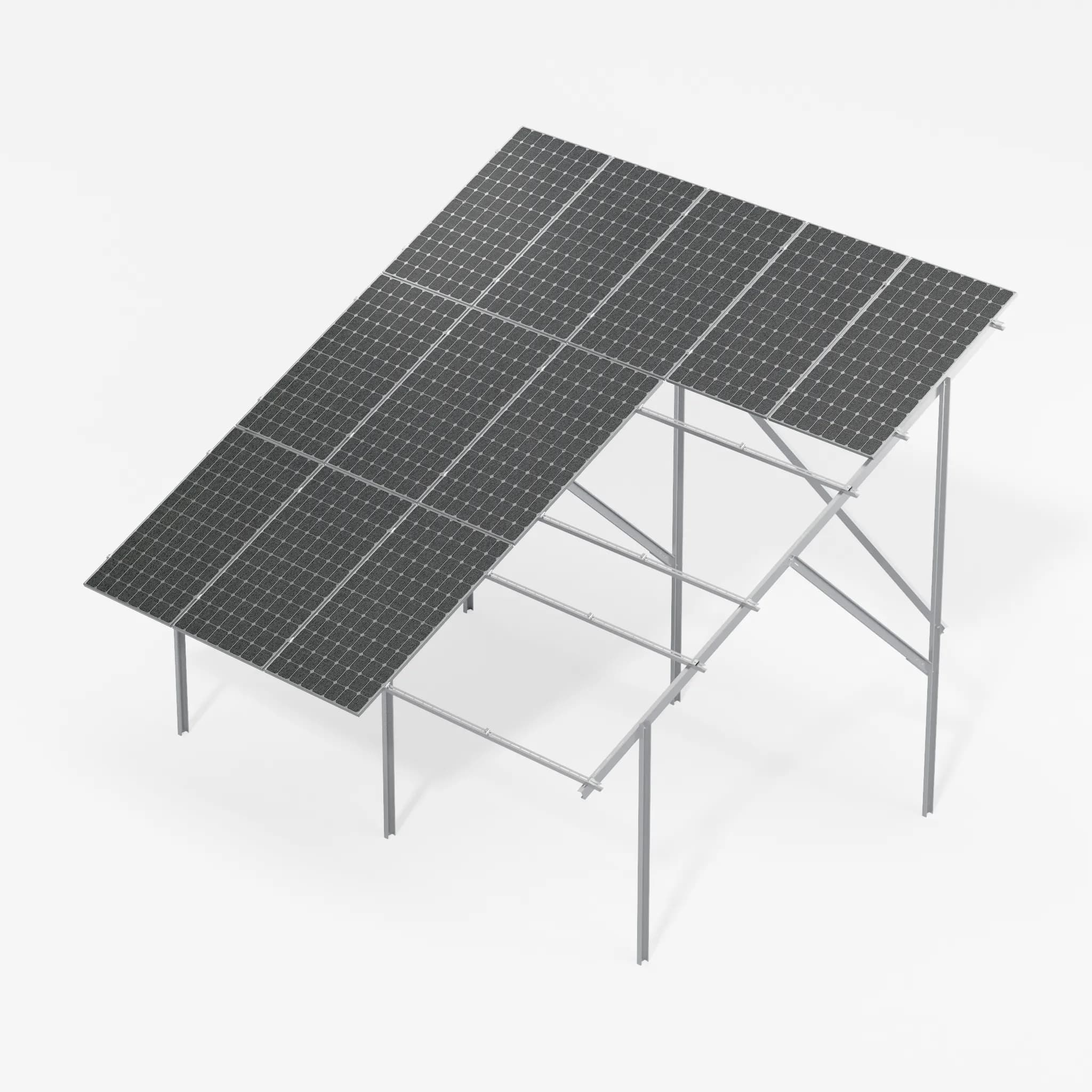 Dwupodporowe stal/magnelis 3 panele pionowo