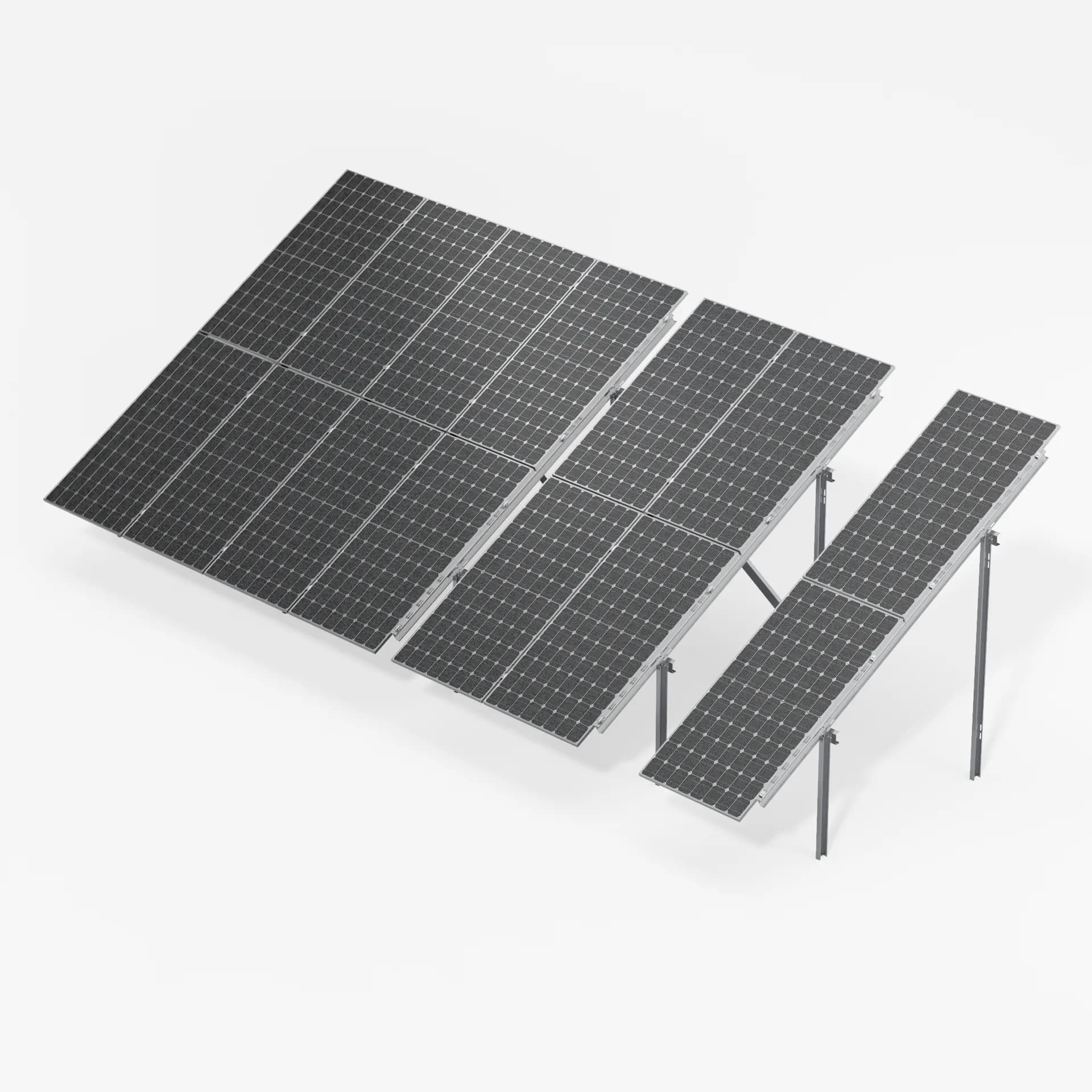 Dwupodporowe 2 panele pionowo – bifacial – Modularna